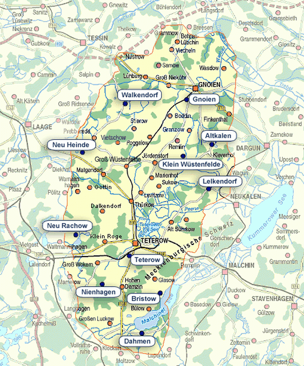 Stadtwerke Teterow Karte ZV Mecklenburgische Schweiz