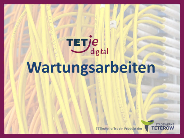 Stadtwerke Teterow Wartungsarbeiten Tetje